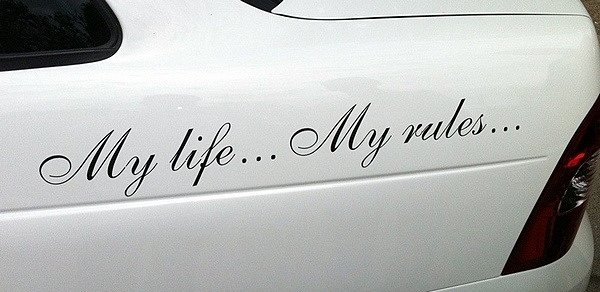 Наклейка My Life, My Rules...