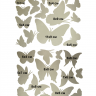 Наклейка Комплект наклеек на стену "Бабочки, 28 шт", цвет серебро