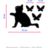 Наклейка Интерьерная наклейка котенок и бабочки на выключатель