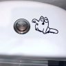 Наклейка Интерьерная наклейка кот Саймона на унитаз