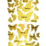 Наклейка Комплект наклеек на стену "Бабочки, 28 шт", золото