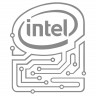 Наклейка на ноутбук Intel микросхема