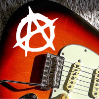 Наклейка на гитару анархия