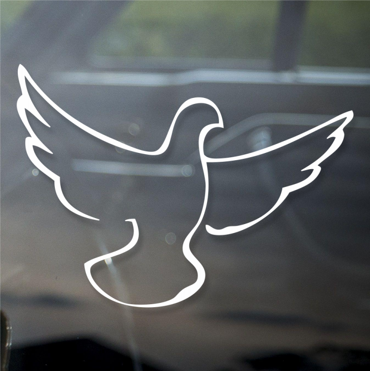 Наклейка Наклейка на авто голубь птица мира