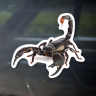 Наклейка Наклейка на авто скорпион, 18х16 см