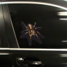 Наклейка Наклейка на авто паук, 15х14 см, черный фон