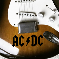 Наклейка AC/DC на гитару