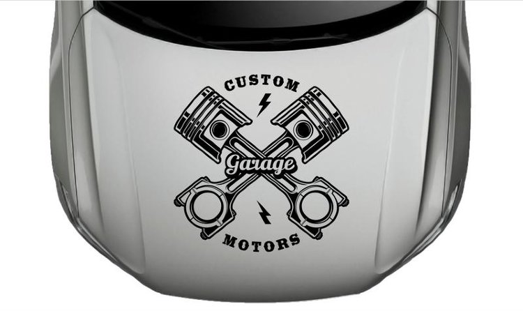 Наклейка Garage Custom на капот