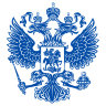 наклейка герб России синяя