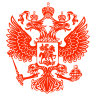 наклейка герб России красная