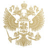 наклейка герб России золотая