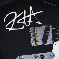 Наклейка на гитару автограф Кирка Хэммета